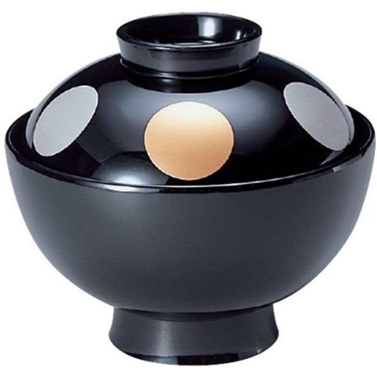 

Black sun moon 4 size Sensai round bowl 380cc 145g 12xH10.5cm