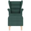 Rocking Chair with Footstool Dark Green Fabric