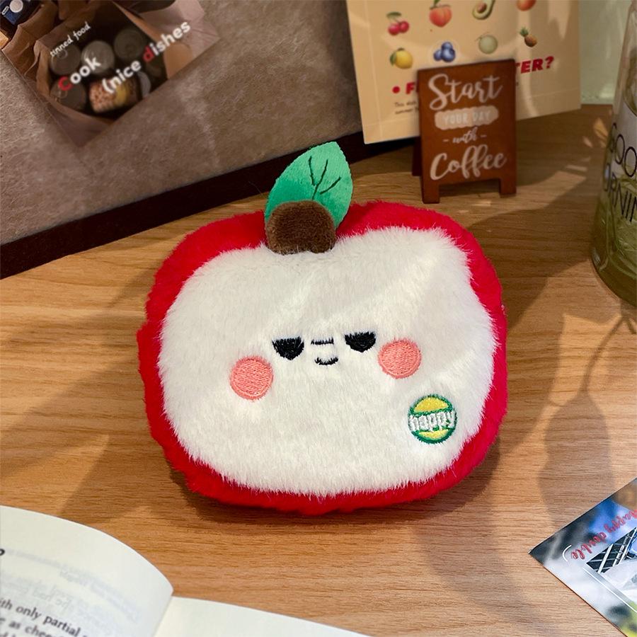 Korean Style Plush Coin Purse & Keychain - Breakfast Food Design, Large Capacity Pencil Case, Portable Storage Bag