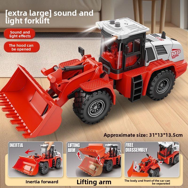 Large Bulldozer, Excavator, Construction Vehicle, Simulation Toy Car for Boys