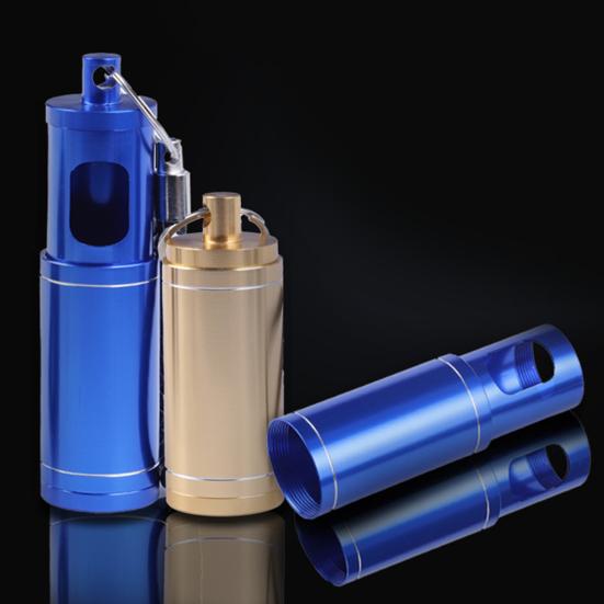 Mini Metalowa Popielniczka ze Smyczą Wytrzymała Popielniczka ze Stopu Aluminium z Gwintowaną Pokrywką Przenośna Podróżna Outdoor Camping Wędrówki Pojemnik na Popiół Pudełko do Przechowywania