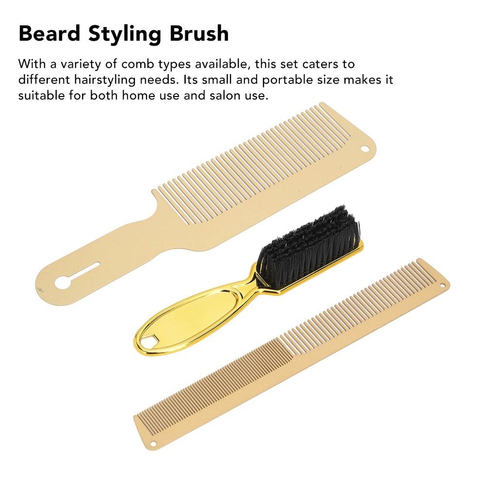 Anti Static Barber Comb Set Portable Clipper Cleaning Brush Hair Cutting Comb  For Hair Salon