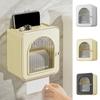 Wall-Mounted Toilet Paper Rack Plastic Tissue Holder Creative Roll Paper Storage Box  for Home