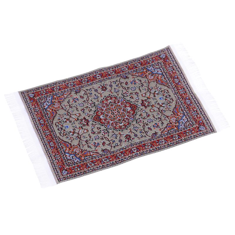 1:12 Covor Miniatură pentru Casă de Păpuși Brodat Covor Floral Țesut Acoperiri de Podea