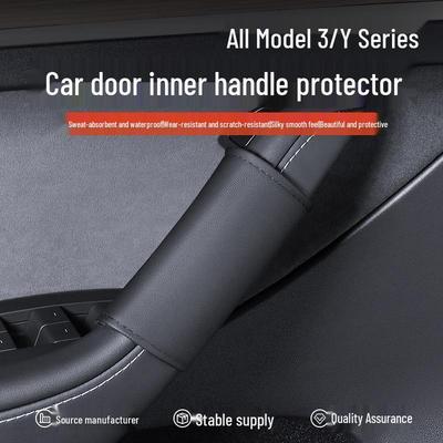 Tesla Model 3/Y Interior Armrest and Door Handle Protective Covers & Decorative Stickers