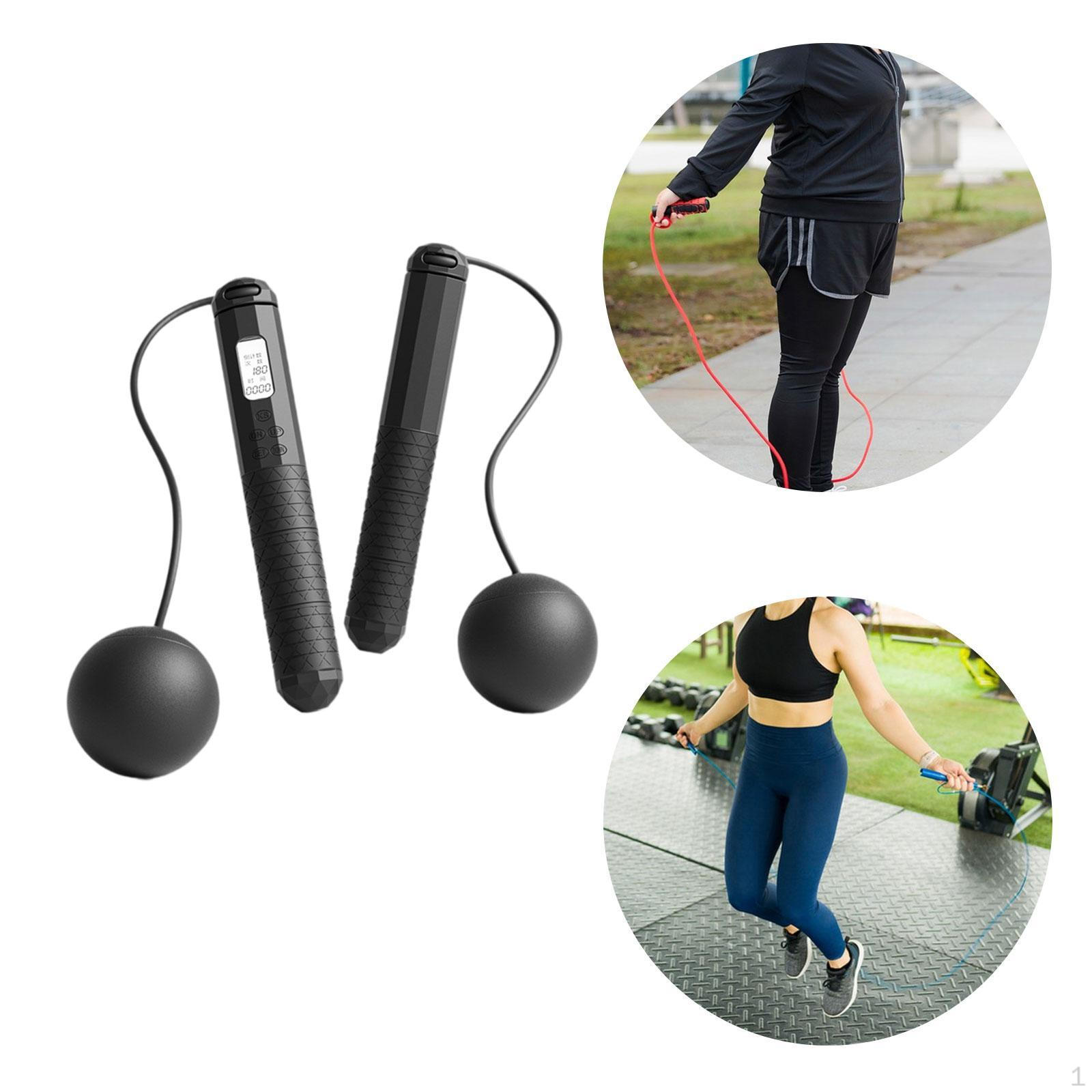 

Беспроводная скакалка Прыжки ЖК-цифровой дисплей Большой экран Тайминг Подсчет Взвешивание для чёрный