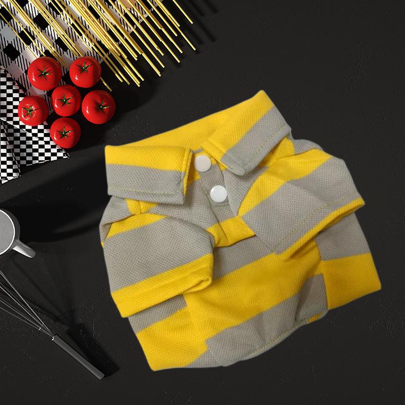 New Striped Pet Collar Shirt: Classic, Lightweight, Dirt-Resistant Summer Wear for Dogs & Cats