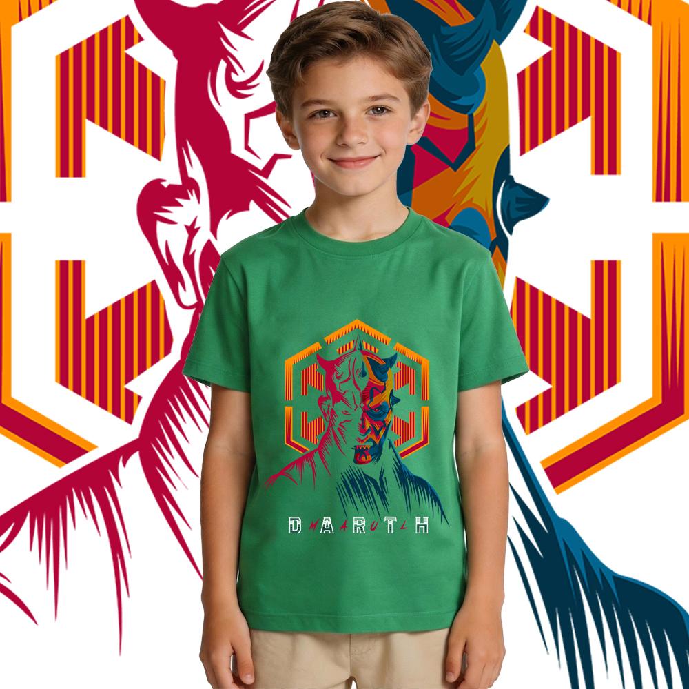 Boys Star Wars Darth Maul Graphic T Shirt Kids Casual Cotton Short Sleeve Top Summer Clothing