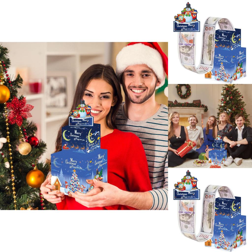 Snowman Christmas Gift Container With Surprise Money Slot For Festive Presenting
