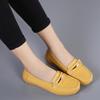 New Genuine Leather Shoes Woman Slip On Women Flats Moccasins Women's Loafers Spring Autumn Mother Shoe Big Size G76