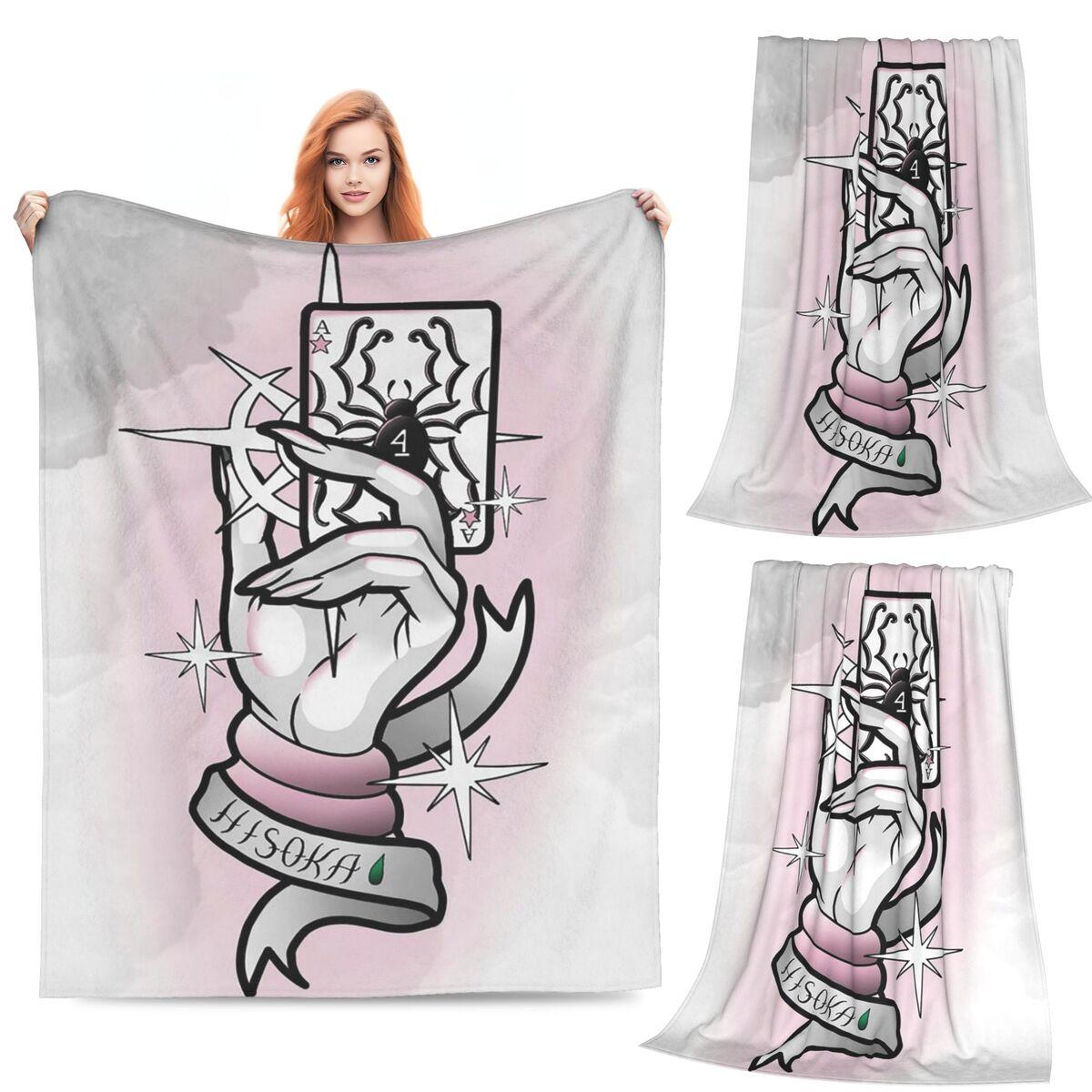 

Hisoka Anime Hunter X Hunter Phantom Troupe Chrollo Blanket Flannel Throw Blanket Plush for Bed Living room Picnic Travel Couch 30x40in