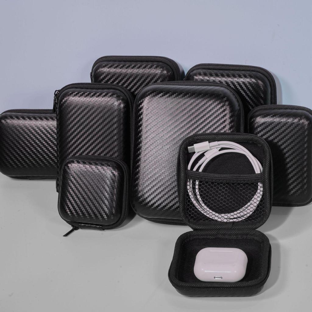 EVA Waterproof Bluetooth Headset & Charger Storage Bag - Portable, Drop-proof, for Mobile Devices & Hard Drives