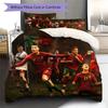 Portugal National Football Logo Pattern Bedding,Quilt Set Quilt Cover Pillowcase Home Birthday Gift(1 * Duvet Cover + 2 * Pillowcase, Without Core)