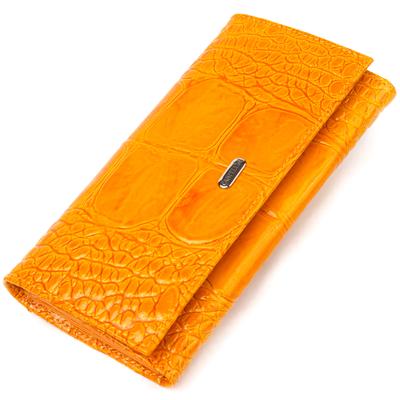 Bright Women's Wallet Made of Genuine Textured Leather CANPELLINI Wallet 21651 Yellow