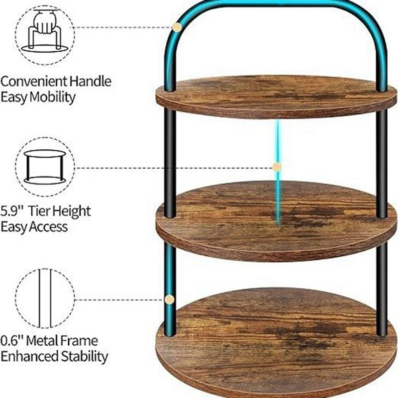 A25F-Cupcake Tower Dessert Table Display Wooden Stand Tiered Tray Cupcake Stand Dessert Table Display