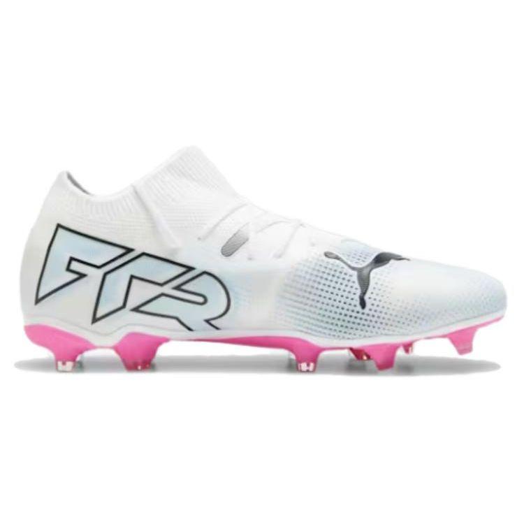 Puma Future Match Comfortable Versatile AG FG Durable Soccer Shoes Unisex Sneaker White Pink 107715-01