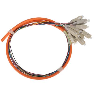 Cabo de Fibra Óptica 1 Metro 12 Fibras Multimodo Baixa Perda de Inserção Patch Cord com Ferrolho Cerâmico para Telecomunicações