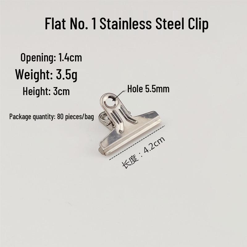 Stainless Steel Bill Clip for Office: Available In Extra Large, Large, Medium, Small Sizes for Finance, Iron Receipts, and Stationery Supplies.