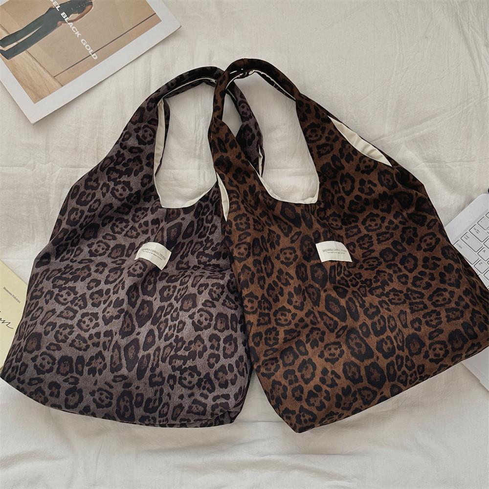 Stylish Large Capacity Suede Leopard Print Tote Bag For Women Versatile Bag Design