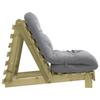 Vidaxl Sofa Rozkładana Typu Futon, Z Materacem, 70X206X11 Cm, Sosnowa