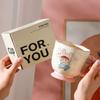 Cartoon Girl Ceramic Mug Without Lid Spoon Afternoon Tea Coffee Cup High-value Souvenir Water Cup for Girlfriends