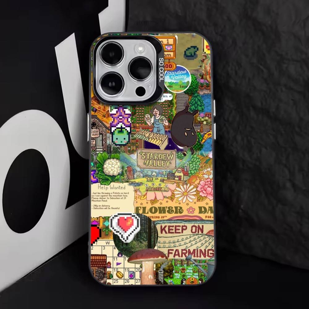 Stardew Valley   Phone Case For iPhone 17,16,15,14,13,12,11 Plus,Pro Max,XS,Colorful Silver Black Cover