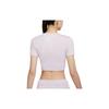 Nike Sportbekleidung Wesentlich Einfarbig Logo Bestickt Kurzarm T-Shirt Damen Oberteile Lila DD1329-530
