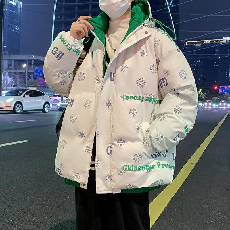 

Padded-on Men s Feather and Cotton-padded Clothes Autumn and Winter New Thickened Warm Trendy Cotton-padded Jackets Winter Jackets S