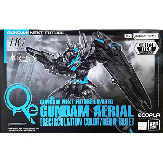 Bandai GUNDAM NEXT FUTURE Limited HG 1/144 Gundam Aerial Recirculation Color/Neon Blue
