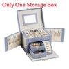 Leather Jewelry Organizer Box With Three Drawers For Wedding Gifts And Travel Souvenirs