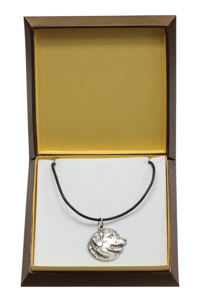 

Leonberger - Dog necklace in gift box, silver-plated locket for dog fan, striking pendant by Art-Dog brand срібний