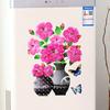 Creative Wall Decal Realistic Waterproof Bright-colored Self-adhesive Flower Vase