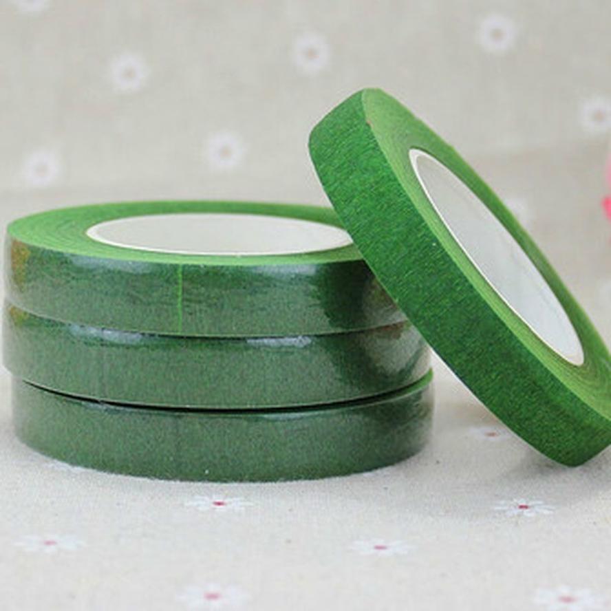 3 Rolls 30M Self-adhesive Green Paper Tape Grafting Film Floral Stem For Garland Wreaths DIY Craft Artificial Silk Flower