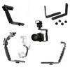 L-Shaped Dual Hot Shoe Speedlight Stand Aluminum Zinc Zinc Alloy Flash Light Bracket  DSLR Camera
