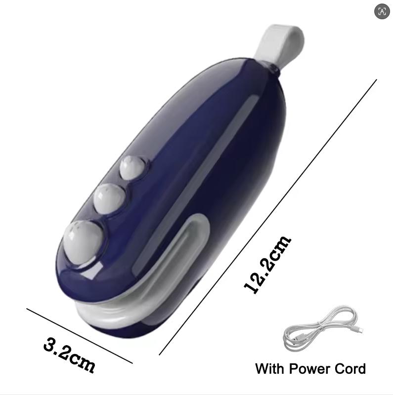 

USB Charging Mini Sealing Machine Handheld Plastic Bag Sealing Machine 2In1 Heat Sealer Machine for Snacks Fruit Spices Bags синій