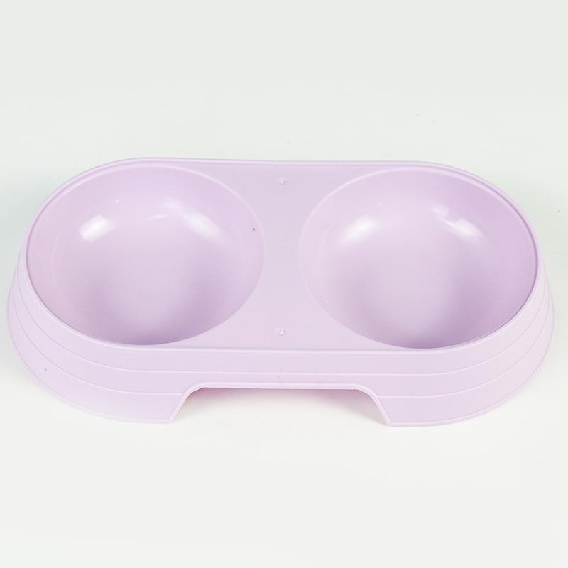 Minimalist Anti-Tip Macaron Color Double Pet Bowl for Cats