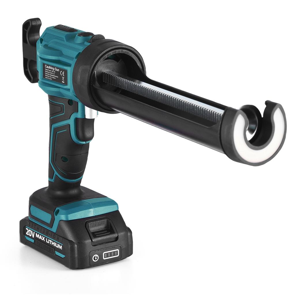 Cordless Caulking Machine 20V Hand-held Cordless Electric Caulking Tool Kit 4   Speeds for Filling Sealing Comes with Battery and   LED