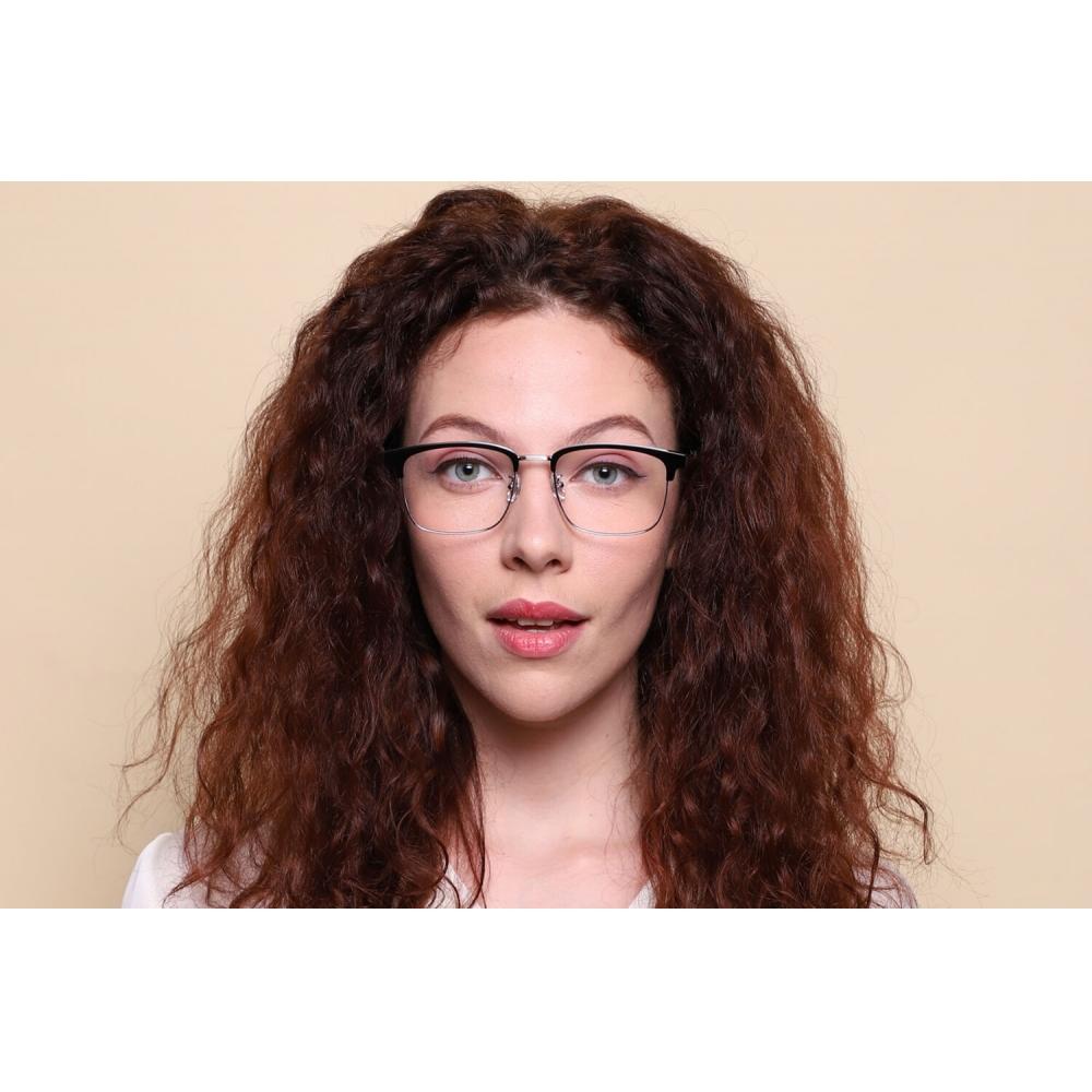 Full Rim Browline Black Silver Smartbuy Collection Hezzy 71007 C13 Fashion Unisex Eyeglasses