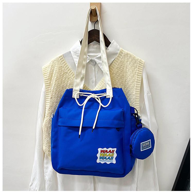 

Chic And Fresh Korean Inspired Two Piece Nylon Crossbody Bag For Everyday Use синій