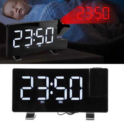 Digital Alarm Clock 180 Degrees  Projection On Ceiling Wall USB Powered Alarm Clock for Bedroom Heavy Sleeper Kid Elderly