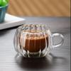 Shengfuyuan 260ml Double Wall Glass Mugs with Handle (3-Pack)
