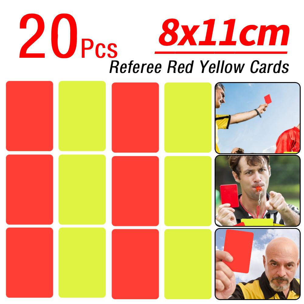 40Pcs Soccer Referee Cards Red Card and Yellow Card 8x11cm Football Referee Kit Outdoor Sports Tool Warning and Ejection Card