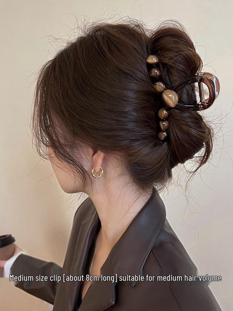 Meillard Luxus Perlen Haarspange für Damen, Große Volumen Hochsteckfrisur Haarklammer