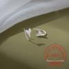 Original Solid Silver 925 Plant Leaf Stud Earrings for Women Girls Fashion Charm Piercing Jewelry Party Wedding Birthday Gift