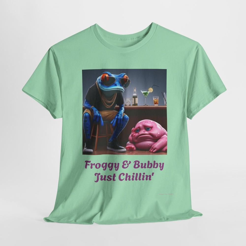 Froggy & Bubby Chillin  Tee, Funny Animal Graphic Shirt, Cute Unisex T-shirt, Unisex T-Shirt XXL
