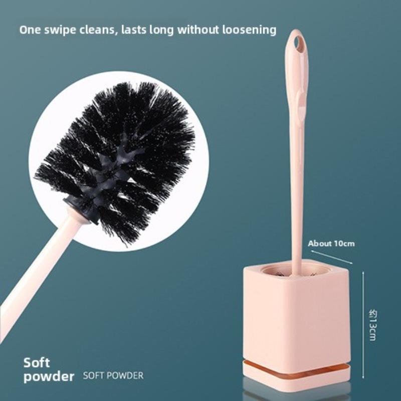 Toilet Brush Without Dead Corners, Toilet Brush Without Drilling Holes, Wall-mounted Long-handled Toilet Cleaning Brush, Cleaning Brush Set