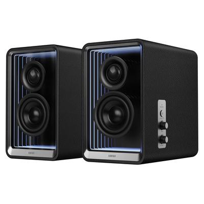Edifier QR65 Kabelloser Lautsprecher, maximale Leistung 70 W, Lichteffekt, Bluetooth, hohe Auflösung, kompatibel mit LDAC GaN, Ladeausgang, Ständer enthalten, Schwarz