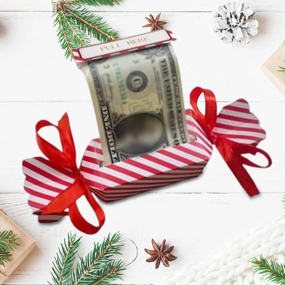 Christmas Surprise Money Pull Pouch DIY Cash Gift Pull Pouch Money Gift Holder Birthday Money Box for Cash Gift Pull
