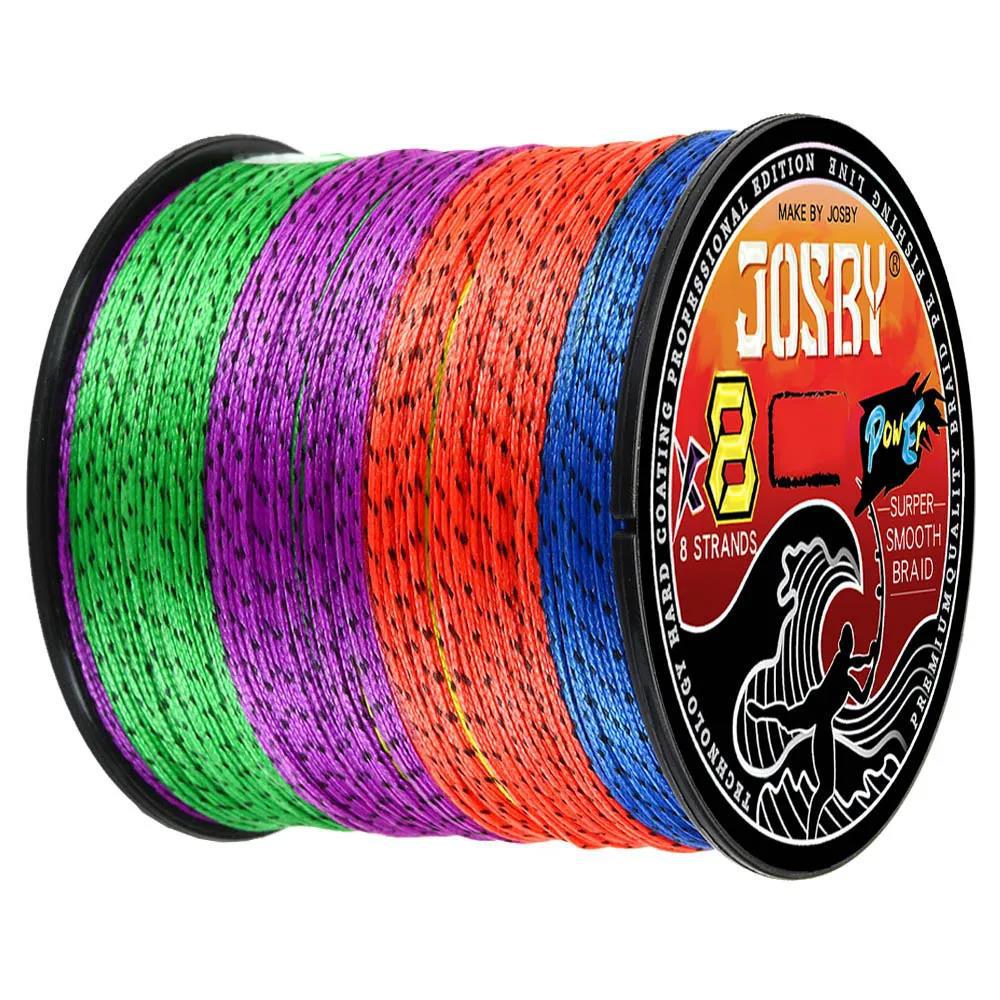 8X Japan Braided Polyethylene Fishing Line - Multi-Filament, Speckled, 100M/300M/500M for Fly, Sea, Saltwater, & Freshwater