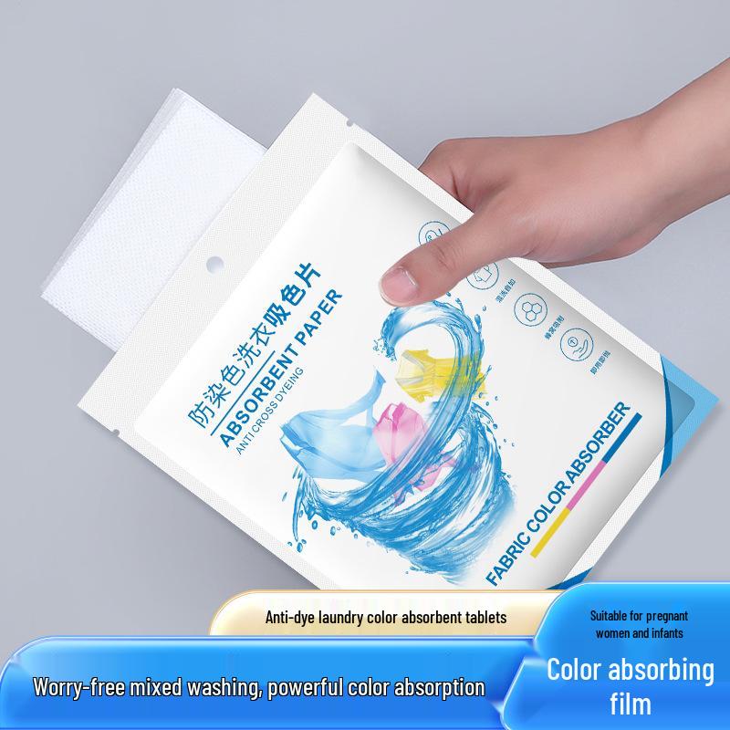 Color-absorbing sheets: prevent color bleeding in mixed washes, ensuring clothes stay vibrant and dye-free. Family pack included.